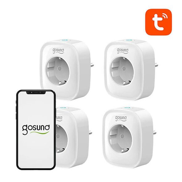 Gosund Smart socket WiFi Gosund SP1 (4-pack) Tuya 050800 6972391280221 SP1 4pcs έως και 12 άτοκες δόσεις