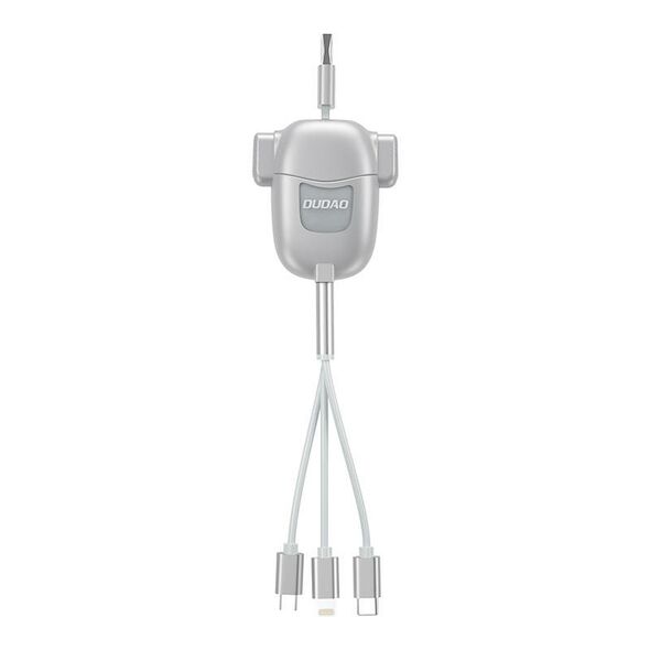 Dudao USB cable Dudao L8PRO 3-in-1 USB-C / Lightning / Micro 3A, 1.1m (silver) 052476 6970379618585 L8PRO έως και 12 άτοκες δόσεις