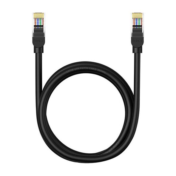 Baseus Baseus Ethernet CAT5, 1,5m network cable (black) 053118 6932172637064 B00133206111-02 έως και 12 άτοκες δόσεις