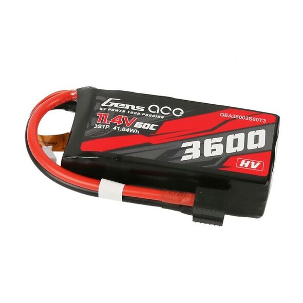 Gens ace Gens ace 3600mAh 11.4V 3S1P 60C High Voltage Lipo Battery Pack with XT60/T-plug 050772 6928493303894 GEA36003S60T3 έως και 12 άτοκες δόσεις