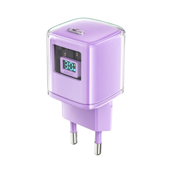 Acefast Wall charger Acefast A53 Sparkling series PD 30W GaN (purple) 054183 6974316282365 A53  purple έως και 12 άτοκες δόσεις