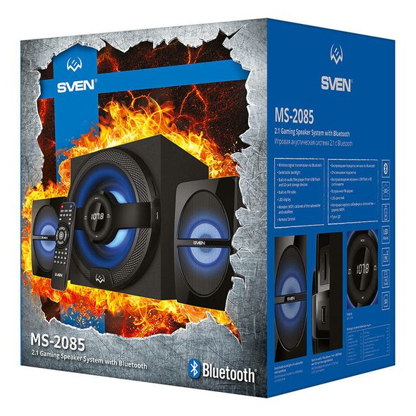 Sven Speakers SVEN MS-2085, 60W Bluetooth (black) 055073 6438162020101 SV-020101 έως και 12 άτοκες δόσεις