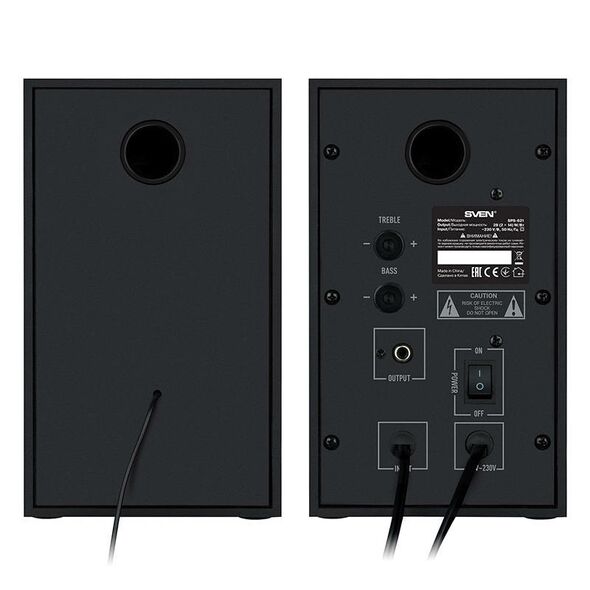 Sven Speaker SVEN SPS-621, 28W Bluetooth (black) 055092 6438162018764 SV-018764 έως και 12 άτοκες δόσεις