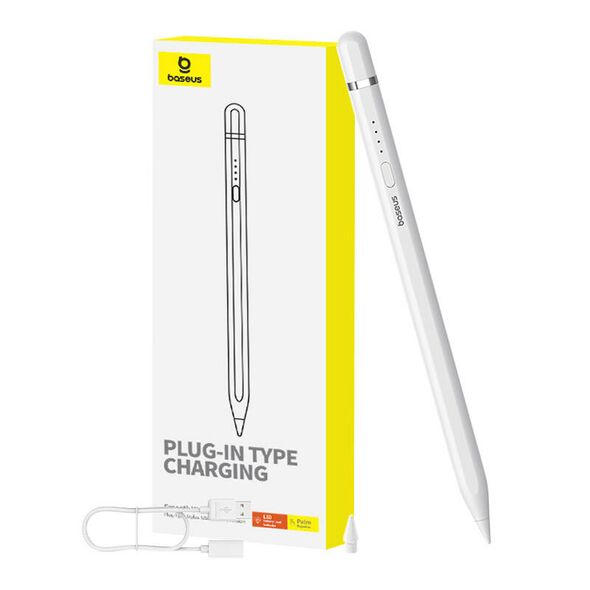 Baseus Active stylus Baseus Smooth Writing Series with plug-in charging USB-C (White) 054852 6932172637552 P80015806211-01 έως και 12 άτοκες δόσεις