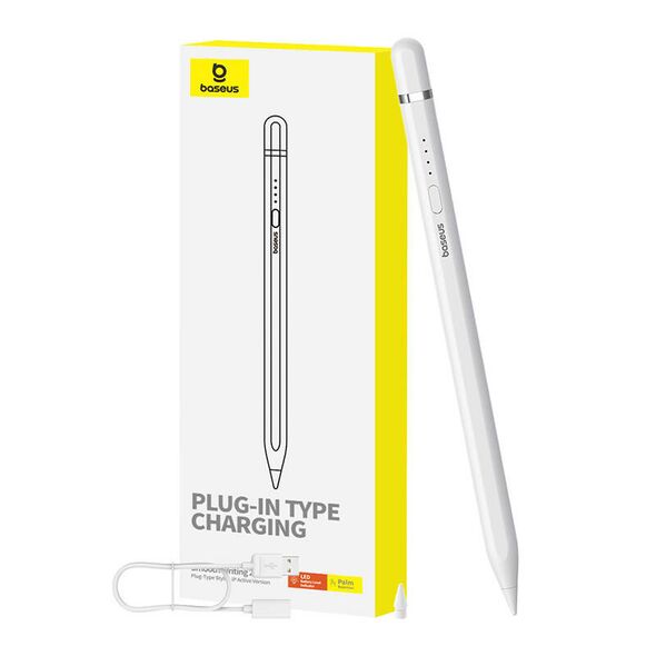 Baseus Active stylus Baseus Smooth Writing Series with plug-in charging, lightning (White) 054849 6932172637576 P80015806211-03 έως και 12 άτοκες δόσεις