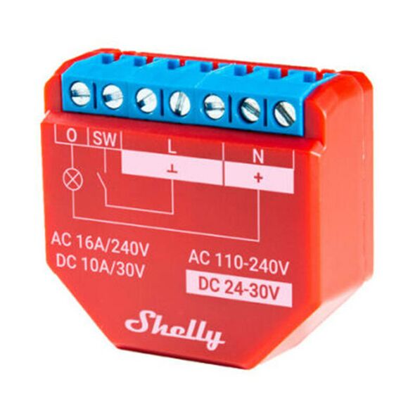Shelly Wi-Fi Smart Relay Shelly Plus 1PM, 1 channel 16A, with power metering 059195 3800235265017 Plus1PM έως και 12 άτοκες δόσεις
