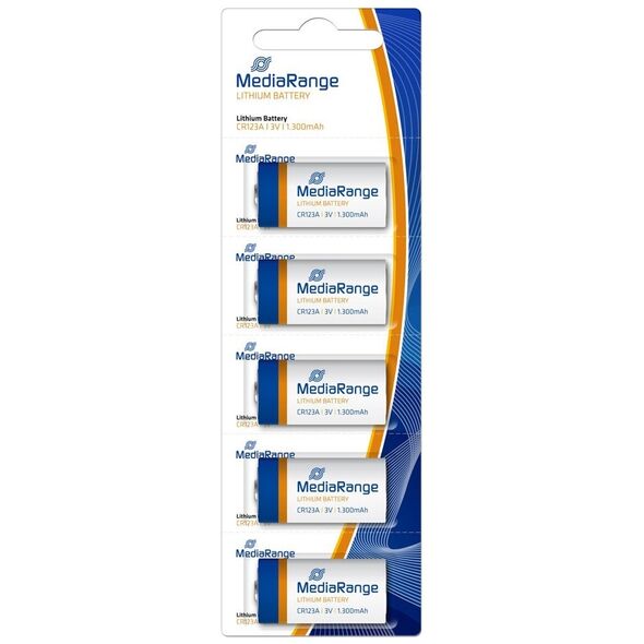 Μπαταρία Λιθίου MediaRange CR123A 3V (5 Pack) (MRBAT150) έως 12 άτοκες Δόσεις