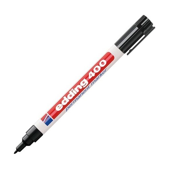 Μαρκαδόρος Ανεξίτηλος EDDING 400 1 mm (Μαύρο) (4-400001) (EDD3666001BK) έως 12 άτοκες Δόσεις
