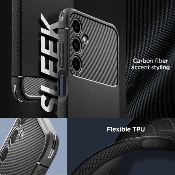 Spigen Husa pentru Samsung Galaxy A25 5G - Spigen Rugged Armor - Black 8809971221382 έως 12 άτοκες Δόσεις