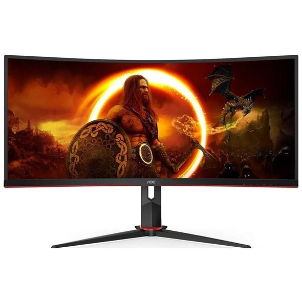 AOC CU34G2XE/BK UWQHD Curved Gaming Monitor 34'' with speakers (AOCCU34G2XEBK) έως 12 άτοκες Δόσεις