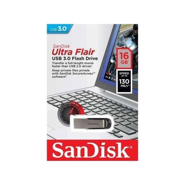 USB 3.0 Flash Disk SanDisk Ultra Flair SDCZ73 USB A 16GB 130MB/s 619659136680 619659136680 έως και 12 άτοκες δόσεις