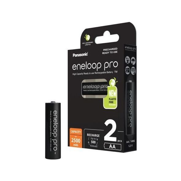 Μπαταρία Επαναφορτιζόμενη Panasonic Eneloop Pro AA 2500mAh NiMH (2 τεμ.) 5410853064145 5410853064145 έως και 12 άτοκες δόσεις