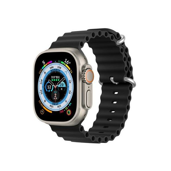 Λουράκι Σιλικόνης Dux Ducis OceanWave Bracelet Apple Watch (38/ 40/ 41mm) Μαύρο 6934913033876 6934913033876 έως και 12 άτοκες δόσεις
