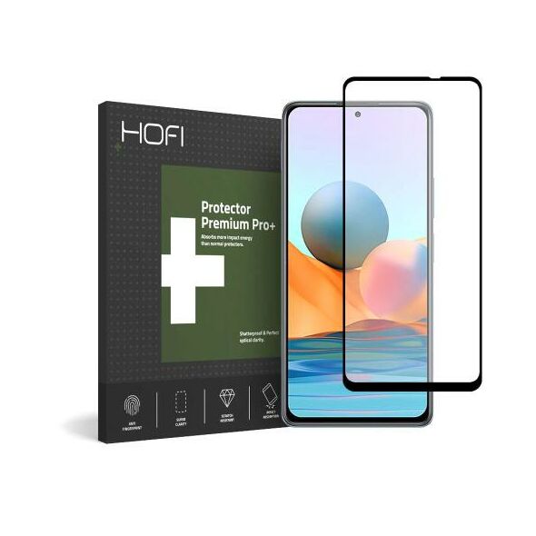 Tempered Glass Full Face Hofi Premium Pro+ Xiaomi Redmi Note 10 Pro Μαύρο (1 τεμ.) 6216990210648 6216990210648 έως και 12 άτοκες δόσεις