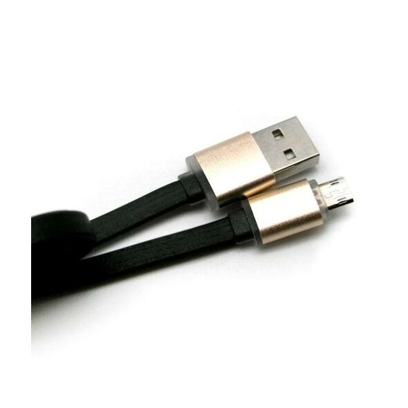 Καλώδιο Σύνδεσης USB 2.0 Πλακέ USB A σε Micro USB Reversible 1m Μαύρο (Ασυσκεύαστο) 011101-0135 011101-0135 έως και 12 άτοκες δόσεις