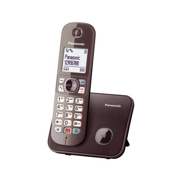Ασύρματο Τηλέφωνο Panasonic KX-TG6851 Καφέ 5025232921317 5025232921317 έως και 12 άτοκες δόσεις