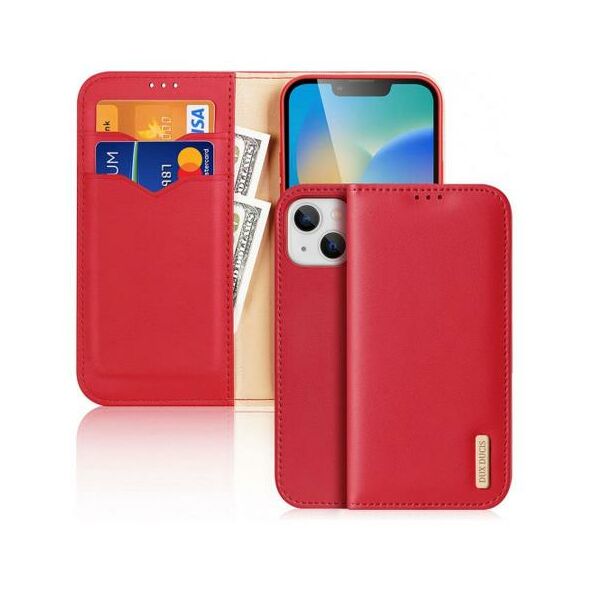 Θήκη Δερμάτινη Dux Ducis Hivo RFID Wallet Apple iPhone 15 Plus Κόκκινο 6934913025529 6934913025529 έως και 12 άτοκες δόσεις