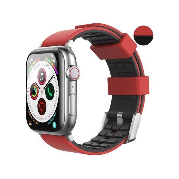 Λουράκι Σιλικόνης Ahastyle WA11 Duotone Premium Silicone Apple Watch (38/ 40/ 41mm) Σκούρο Κόκκινο-Μαύρο X002RWAXZH X002RWAXZH έως και 12 άτοκες δόσεις