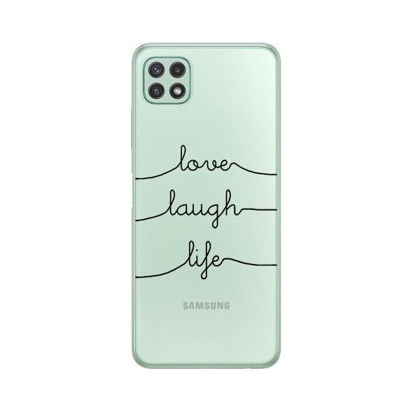 Θήκη TPU inos Samsung A226B Galaxy A22 5G Art Theme Love-Laugh-Life 5205598149628 5205598149628 έως και 12 άτοκες δόσεις