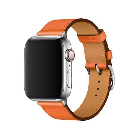 Λουράκι Devia Elegant PU Leather Apple Watch (38/ 40/ 41mm) Πορτοκαλί 6938595365423 6938595365423 έως και 12 άτοκες δόσεις