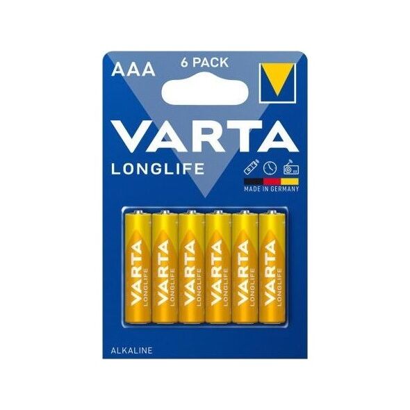 Μπαταρία Alkaline Varta Longlife AAA LR03 (6 τεμ) 4008496525119 4008496525119 έως και 12 άτοκες δόσεις