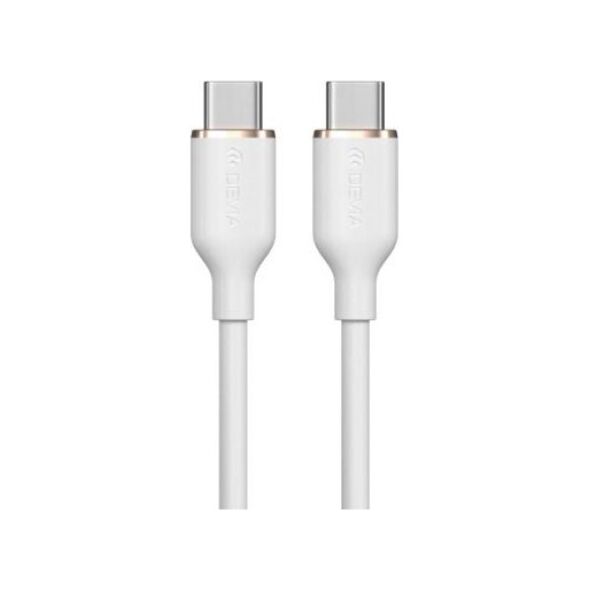 Καλώδιο Σύνδεσης USB 2.0 Devia EC632 USB C σε USB C PD 60W 1.2m Jelly Λευκό 6938595386664 6938595386664 έως και 12 άτοκες δόσεις