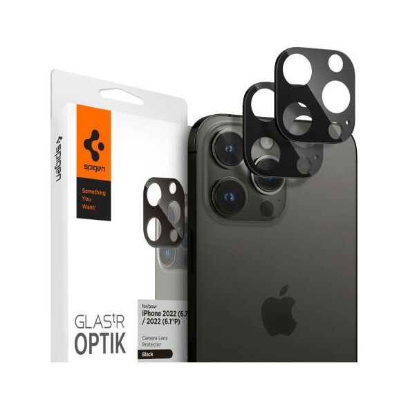 Tempered Glass Full Face Spigen Glas.tR Optik για Τζαμάκι Κάμερας Apple iPhone 14 Pro/ 14 Pro Max/ 15 Pro/ 15 Pro Max Μαύρο (2 τεμ.) 8809811866995 8809811866995 έως και 12 άτοκες δόσεις