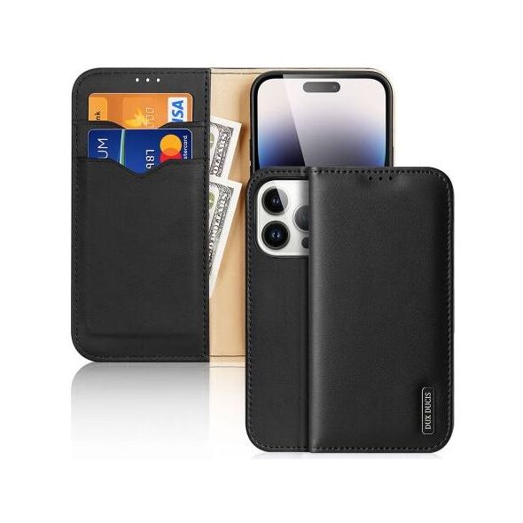 Θήκη Δερμάτινη Dux Ducis Hivo RFID Wallet Apple iPhone 15 Pro Max Μαύρο 6934913025567 6934913025567 έως και 12 άτοκες δόσεις