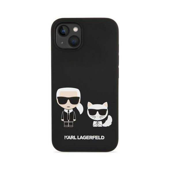 Θήκη Σιλικόνης Karl Lagerfeld MagSafe Apple iPhone 14 Plus Iconic Karl & Choupette Μαύρο 3666339087531 3666339087531 έως και 12 άτοκες δόσεις