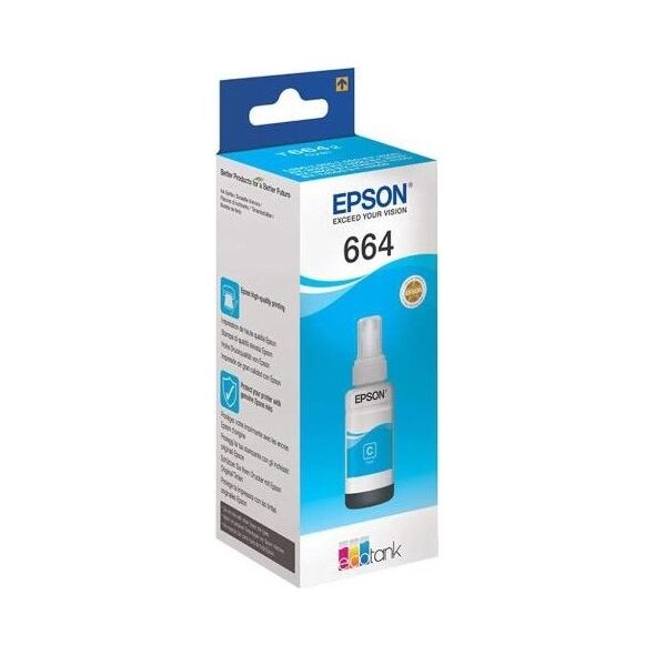 Μελάνι Epson Inkjet No. 664 Bottle C13T66424A Cyan 8715946496542 8715946496542 έως και 12 άτοκες δόσεις