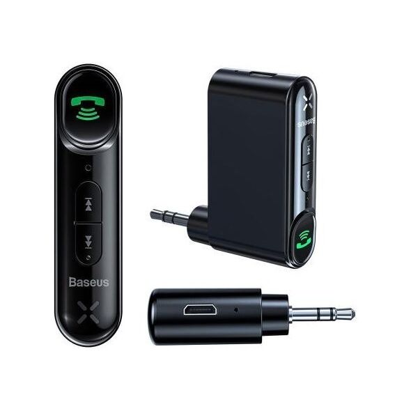Bluetooth Audio Receiver AUX mini jack Baseus Qiyin WXQY-01 για Αυτοκίνητο & Άλλες Συσκευές Μαύρο 6953156296152 6953156296152 έως και 12 άτοκες δόσεις