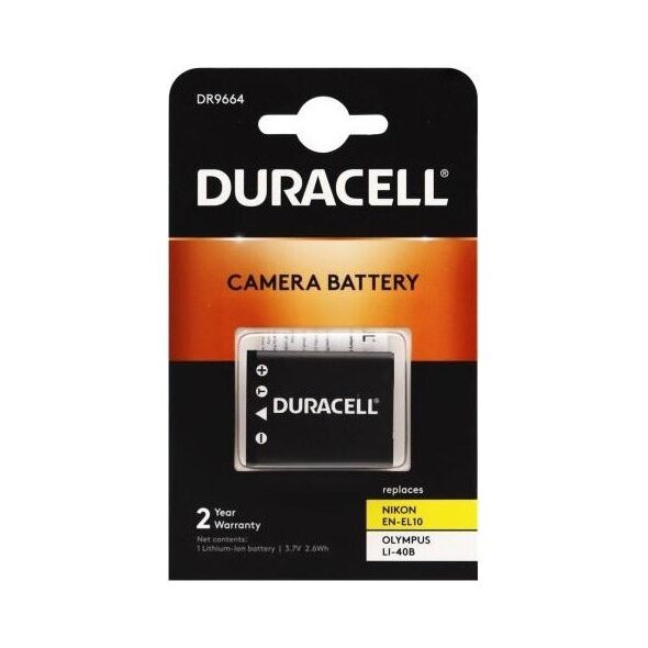 Μπαταρία Κάμερας Duracell DR9664 για Olympus LI-40B & Nikon EN-EL10 3.7V 700mAh (1 τεμ) 5055190113035 5055190113035 έως και 12 άτοκες δόσεις