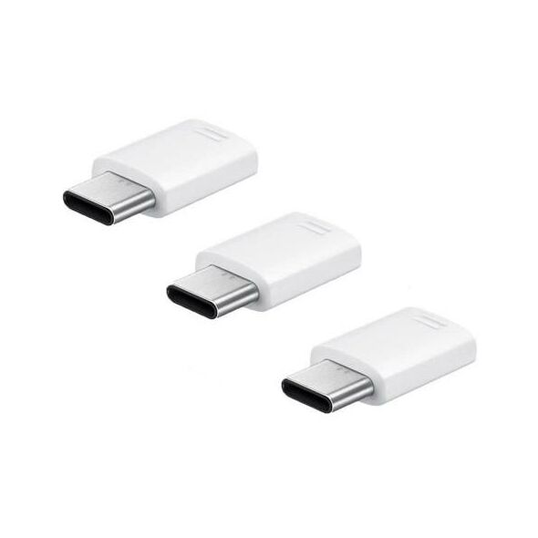 Αντάπτορας Samsung EE-GN930KWEG Micro USB (Female) σε USB C (Male) Λευκό (3 τεμ) 8806088600970 8806088600970 έως και 12 άτοκες δόσεις