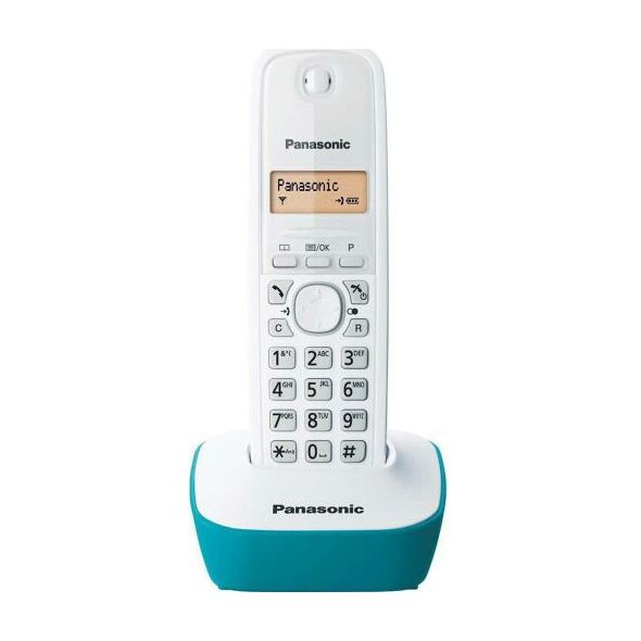 Ασύρματο Τηλέφωνο Panasonic KX-TG1611 Λευκό-Τιρκουάζ 5025232624867 5025232624867 έως και 12 άτοκες δόσεις