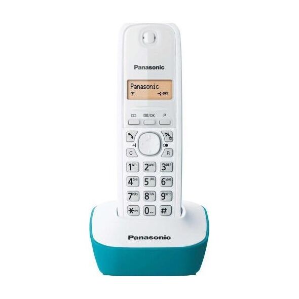 Ασύρματο Τηλέφωνο Panasonic KX-TG1611 Λευκό-Τιρκουάζ 5025232624867 5025232624867 έως και 12 άτοκες δόσεις