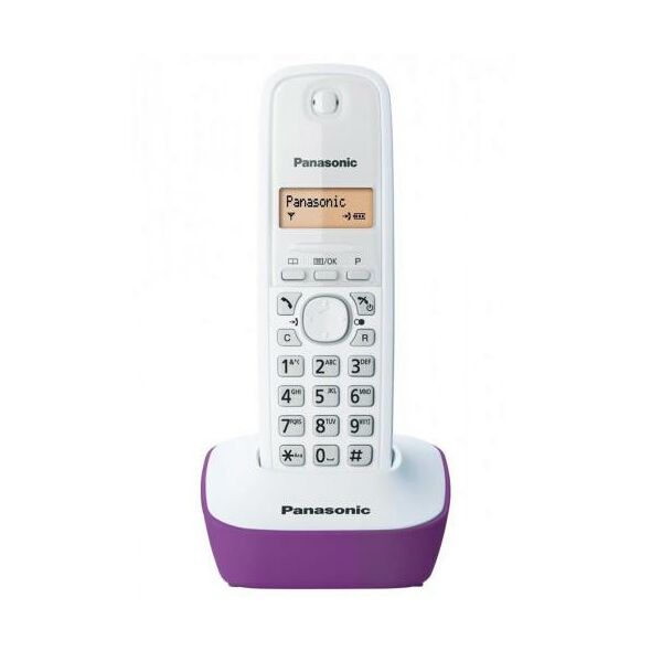 Ασύρματο Τηλέφωνο Panasonic KX-TG1611 Λευκό-Μωβ 5025232624874 5025232624874 έως και 12 άτοκες δόσεις