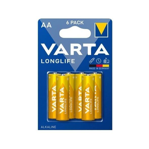 Μπαταρία Alkaline Varta Longlife AA LR06 (4+2 τεμ.) 4008496640836 4008496640836 έως και 12 άτοκες δόσεις