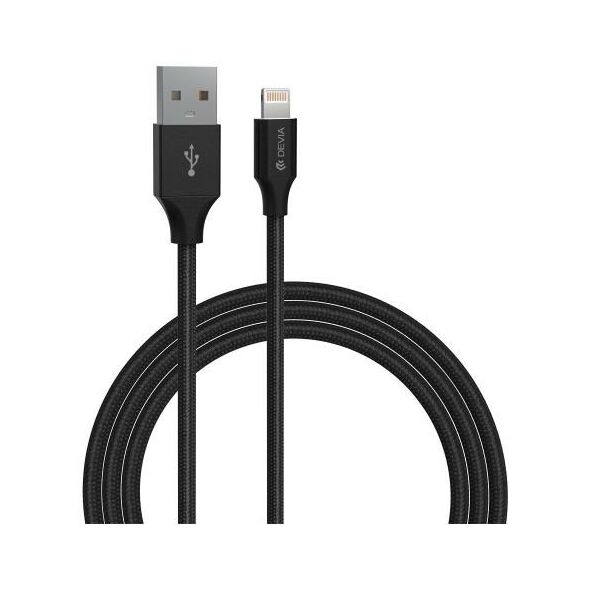 Καλώδιο Σύνδεσης USB 2.0 Devia EC412 Braided USB A σε Lightning 2m Gracious Μαύρο 6938595348693 6938595348693 έως και 12 άτοκες δόσεις