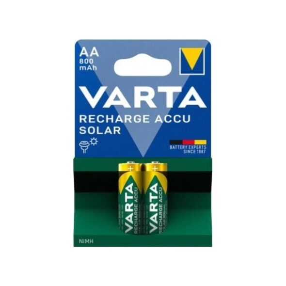 Μπαταρία Επαναφορτιζόμενη Varta AA 800mAh NiMH Solar (2 τεμ.) 4008496658688 4008496658688 έως και 12 άτοκες δόσεις