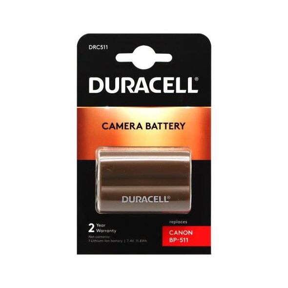 Μπαταρία Κάμερας Duracell DRC511 για Canon BP-511 1600mAh (1 τεμ) 5055190103128 5055190103128 έως και 12 άτοκες δόσεις