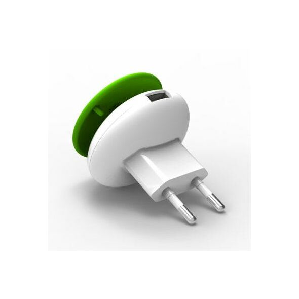 Φορτιστής Ταξιδίου Osungo Mushroom GreenZERO με Έξοδο USB 5V/1.0A Λευκό-Πράσινο 4897038060047 4897038060047 έως και 12 άτοκες δόσεις