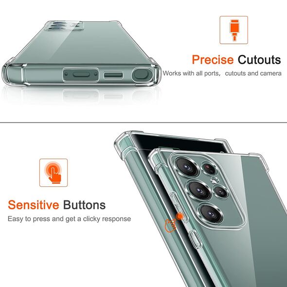 Techsuit Husa pentru Samsung Galaxy S24 Ultra - Techsuit Shockproof Clear Silicone - Clear 5949419086326 έως 12 άτοκες Δόσεις
