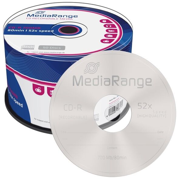 MediaRange CD-R 80' 700MB 52x Cake Box x 50 (MR207) έως 12 άτοκες Δόσεις