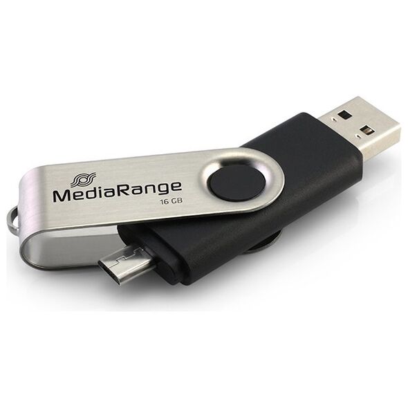 MediaRange USB combo flash drive with micro USB (OTG) plug, 16GB (MR931-2) έως 12 άτοκες Δόσεις