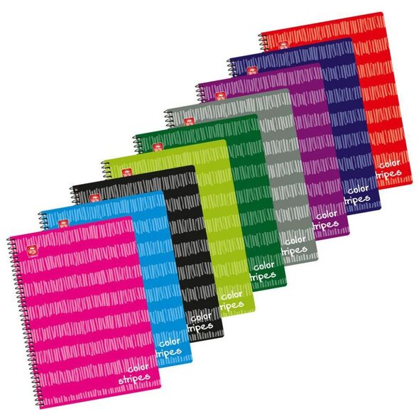 Typotrust Color Stripes Τετράδιο Σπιράλ A4 3 θεμάτων (4543-12) (TYP4543-12) έως 12 άτοκες Δόσεις