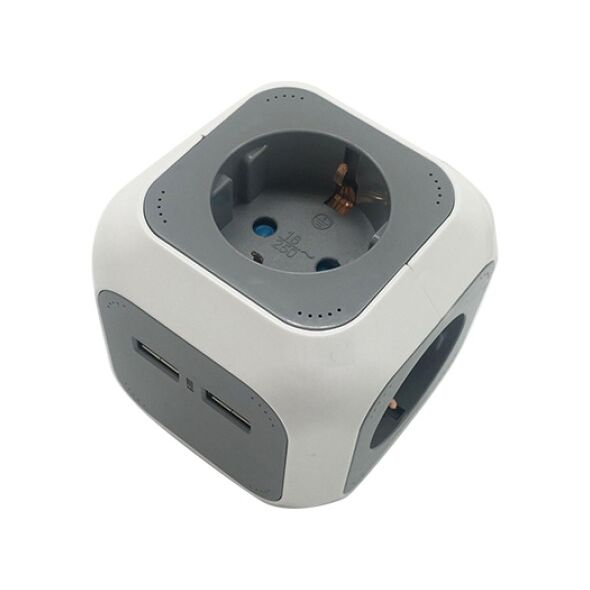 Bormann Bcr1135 Πολυμπριζο "κυβοσ" 4 Θεσεων και 2 usb 3x1.5mm 066323 έως 12 Άτοκες Δόσεις