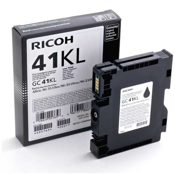 RICOH GC 41KL GEL INK BLACK 600p (GC-41KL)  (405765) (RICGC41KL) έως 12 άτοκες Δόσεις