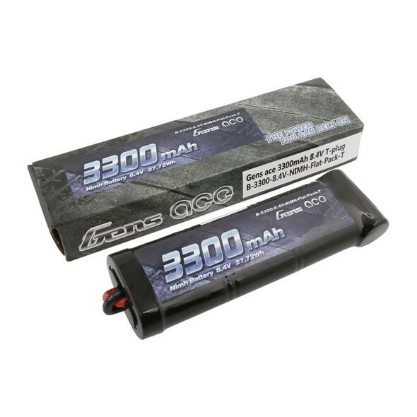 Gens ace Battery Gens Ace 3300mAh 8,4V NiMH Flat T Plug 021758 6928493325933 B-3300-8.4V-NIMH-Fla έως και 12 άτοκες δόσεις