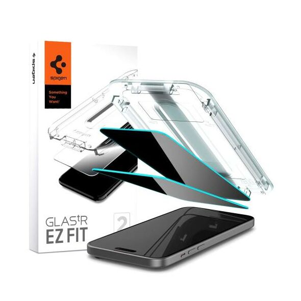 Tempered Glass Full Face Spigen Glas.tR EZ-FIT Privacy Apple iPhone 15 Plus (2 τεμ.) 8809896752084 8809896752084 έως και 12 άτοκες δόσεις