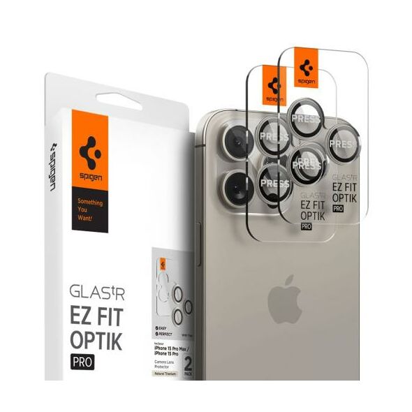 Προστατευτικό Κάλυμμα Κάμερας Spigen Optik.tR EZ-FIT για Τζαμάκι Κάμερας Apple iPhone14 Pro/ 14 Pro Max/ 15 Pro/ 15 Pro Max Natural Τιτάνιο (2 τεμ.) 8809971220545 8809971220545 έως και 12 άτοκες δόσεις